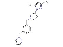 3,5-dimethyl-1-{1-[3-(1H-pyrazol-1-ylmethyl)benzyl]pyrrolidin-3-yl}-1H-pyrazole