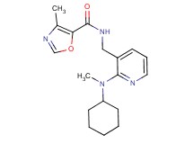 N-({2-[cyclohexyl(methyl)amino]-3-pyridinyl}methyl)-4-methyl-1,3-oxazole-5-carboxamide