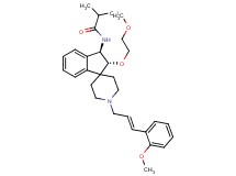 N-{(2R*,3R*)-2-(2-methoxyethoxy)-1'-[(2E)-3-(2-methoxyphenyl)-2-propen-1-yl]-2,3-dihydrospiro[indene-1,4'-piperidin]-3-yl}-2-methylpropanamide