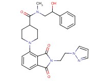 1-{1,3-dioxo-2-[2-(1H-pyrazol-1-yl)ethyl]-2,3-dihydro-1H-isoindol-4-yl}-N-(2-hydroxy-2-phenylethyl)-N-methyl-4-piperidinecarboxamide