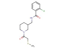 2-chloro-N-({1-[(methylthio)acetyl]-3-piperidinyl}methyl)benzamide