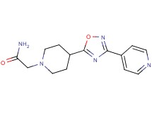 2-{4-[3-(4-pyridinyl)-1,2,4-oxadiazol-5-yl]-1-piperidinyl}acetamide