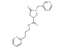 5-oxo-1-(3-pyridinylmethyl)-N-[3-(2-pyridinyl)propyl]-3-pyrrolidinecarboxamide
