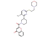 2-{[3-(5-methyl-2-{[2-(4-morpholinyl)ethyl]thio}-4-pyrimidinyl)-1-piperidinyl]carbonyl}-4H-chromen-4-one