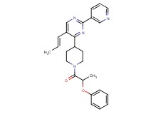 4-[1-(2-phenoxypropanoyl)-4-piperidinyl]-5-[(1E)-1-propen-1-yl]-2-(3-pyridinyl)pyrimidine