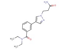 3-[1-(3-amino-3-oxopropyl)-1H-pyrazol-4-yl]-N,N-diethylbenzamide