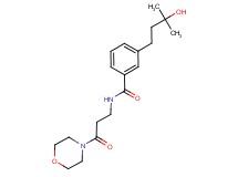 3-(3-hydroxy-3-methylbutyl)-N-[3-(4-morpholinyl)-3-oxopropyl]benzamide