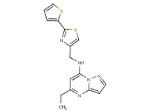 5-ethyl-N-{[2-(2-thienyl)-1,3-thiazol-4-yl]methyl}pyrazolo[1,5-a]pyrimidin-7-amine