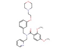 2,4-dimethoxy-N-{3-[2-(4-morpholinyl)ethoxy]benzyl}-N-(2-pyridinylmethyl)benzamide
