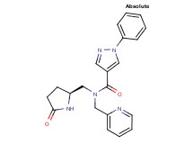 N-{[(2S)-5-oxopyrrolidin-2-yl]methyl}-1-phenyl-N-(pyridin-2-ylmethyl)-1H-pyrazole-4-carboxamide