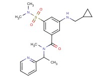 3-[(cyclopropylmethyl)amino]-5-[(dimethylamino)sulfonyl]-N-methyl-N-[1-(2-pyridinyl)ethyl]benzamide