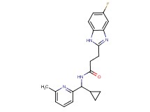 N-[cyclopropyl(6-methylpyridin-2-yl)methyl]-3-(5-fluoro-1H-benzimidazol-2-yl)propanamide