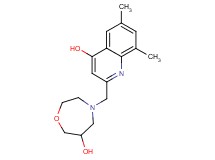 2-[(6-hydroxy-1,4-oxazepan-4-yl)methyl]-6,8-dimethylquinolin-4-ol