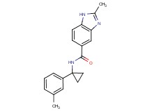 2-methyl-N-[1-(3-methylphenyl)cyclopropyl]-1H-benzimidazole-5-carboxamide