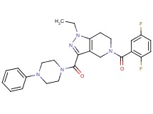 5-(2,5-difluorobenzoyl)-1-ethyl-3-[(4-phenyl-1-piperazinyl)carbonyl]-4,5,6,7-tetrahydro-1H-pyrazolo[4,3-c]pyridine