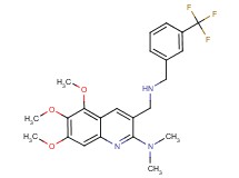 5,6,7-trimethoxy-N,N-dimethyl-3-({[3-(trifluoromethyl)benzyl]amino}methyl)-2-quinolinamine