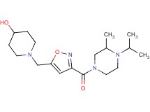 1-({3-[(4-isopropyl-3-methylpiperazin-1-yl)carbonyl]isoxazol-5-yl}methyl)piperidin-4-ol