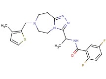 2,5-difluoro-N-(1-{7-[(3-methyl-2-thienyl)methyl]-6,7,8,9-tetrahydro-5H-[1,2,4]triazolo[4,3-d][1,4]diazepin-3-yl}ethyl)benzamide