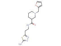 N-[2-(5-amino-1,3,4-thiadiazol-2-yl)ethyl]-1-(2-furylmethyl)piperidine-3-carboxamide