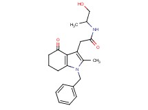 2-(1-benzyl-2-methyl-4-oxo-4,5,6,7-tetrahydro-1H-indol-3-yl)-N-(2-hydroxy-1-methylethyl)acetamide