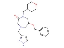 6-(benzyloxy)-4-(1H-pyrazol-3-ylmethyl)-1-(tetrahydro-2H-pyran-4-ylmethyl)-1,4-diazepan-2-one