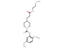 N-(2,5-dimethoxyphenyl)-4-{3-[(2-methoxyethyl)amino]-3-oxopropyl}-1-piperidinecarboxamide