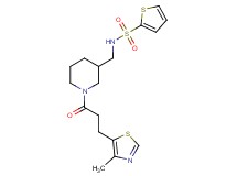 N-({1-[3-(4-methyl-1,3-thiazol-5-yl)propanoyl]-3-piperidinyl}methyl)-2-thiophenesulfonamide