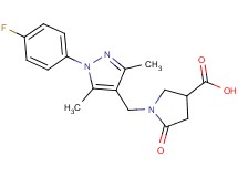 1-{[1-(4-fluorophenyl)-3,5-dimethyl-1H-pyrazol-4-yl]methyl}-5-oxopyrrolidine-3-carboxylic acid