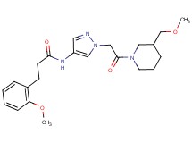 N-(1-{2-[3-(methoxymethyl)-1-piperidinyl]-2-oxoethyl}-1H-pyrazol-4-yl)-3-(2-methoxyphenyl)propanamide