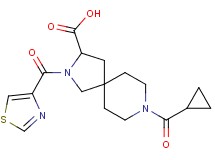 8-(cyclopropylcarbonyl)-2-(1,3-thiazol-4-ylcarbonyl)-2,8-diazaspiro[4.5]decane-3-carboxylic acid