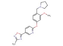 2-[3-methoxy-4-(pyrrolidin-1-ylmethyl)phenoxy]-5-(3-methyl-1,2,4-oxadiazol-5-yl)pyridine