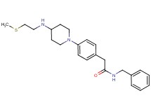 N-benzyl-2-[4-(4-{[2-(methylthio)ethyl]amino}-1-piperidinyl)phenyl]acetamide