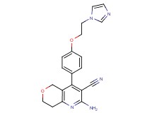 2-amino-4-{4-[2-(1H-imidazol-1-yl)ethoxy]phenyl}-7,8-dihydro-5H-pyrano[4,3-b]pyridine-3-carbonitrile