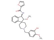 N-[(2R*,3R*)-1'-(3-hydroxy-4-methoxybenzyl)-2-methoxy-2,3-dihydrospiro[indene-1,4'-piperidin]-3-yl]-2-furamide
