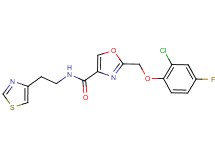 2-[(2-chloro-4-fluorophenoxy)methyl]-N-[2-(1,3-thiazol-4-yl)ethyl]-1,3-oxazole-4-carboxamide