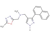 N-methyl-1-(5-methyl-1,3,4-oxadiazol-2-yl)-N-{[3-(1-naphthyl)-1H-pyrazol-4-yl]methyl}methanamine