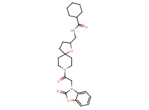 N-({8-[2-(2-oxo-1,3-benzoxazol-3(2H)-yl)acetyl]-1-oxa-8-azaspiro[4.5]dec-2-yl}methyl)cyclohexanecarboxamide