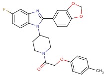 2-(1,3-benzodioxol-5-yl)-5-fluoro-1-{1-[(4-methylphenoxy)acetyl]-4-piperidinyl}-1H-benzimidazole