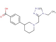 4-{1-[(4-ethyl-4H-1,2,4-triazol-3-yl)methyl]piperidin-3-yl}benzoic acid