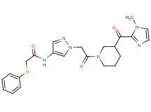 N-[1-(2-{3-[(1-methyl-1H-imidazol-2-yl)carbonyl]-1-piperidinyl}-2-oxoethyl)-1H-pyrazol-4-yl]-2-(phenylthio)acetamide