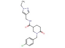 1-(4-chlorobenzyl)-N-[(1-ethyl-1H-pyrazol-4-yl)methyl]-6-oxo-3-piperidinecarboxamide