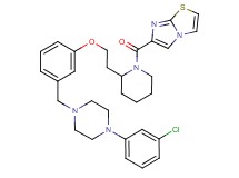 6-({2-[2-(3-{[4-(3-chlorophenyl)-1-piperazinyl]methyl}phenoxy)ethyl]-1-piperidinyl}carbonyl)imidazo[2,1-b][1,3]thiazole