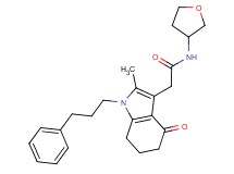2-[2-methyl-4-oxo-1-(3-phenylpropyl)-4,5,6,7-tetrahydro-1H-indol-3-yl]-N-(tetrahydrofuran-3-yl)acetamide