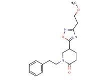 5-[3-(2-methoxyethyl)-1,2,4-oxadiazol-5-yl]-1-(2-phenylethyl)-2-piperidinone
