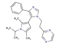 2-{2-[5-(1-isopropyl-2,5-dimethyl-1H-pyrrol-3-yl)-4-phenyl-1H-imidazol-1-yl]ethyl}pyrazine