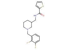 N-{[1-(2,3-difluorobenzyl)-3-piperidinyl]methyl}-2-thiophenecarboxamide