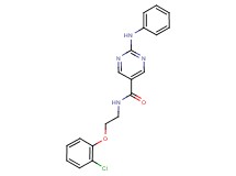 2-anilino-N-[2-(2-chlorophenoxy)ethyl]-5-pyrimidinecarboxamide