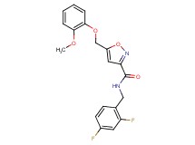 N-(2,4-difluorobenzyl)-5-[(2-methoxyphenoxy)methyl]-3-isoxazolecarboxamide