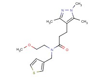 N-(2-methoxyethyl)-N-(3-thienylmethyl)-3-(1,3,5-trimethyl-1H-pyrazol-4-yl)propanamide