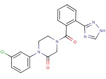 1-(3-chlorophenyl)-4-[2-(1H-1,2,4-triazol-3-yl)benzoyl]-2-piperazinone